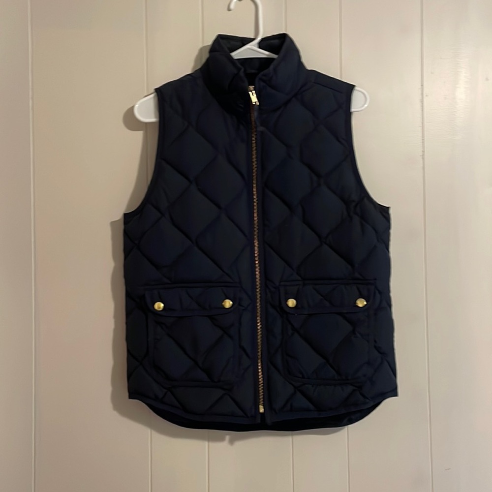J.crew | navy blue puffer vest | SMALL | lightly worn
